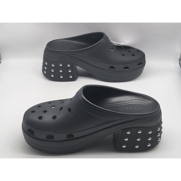 Crocs Siren Studded Heel Clog Black Mens Size 12 Mens 209017 001 - Picture 3 of 10